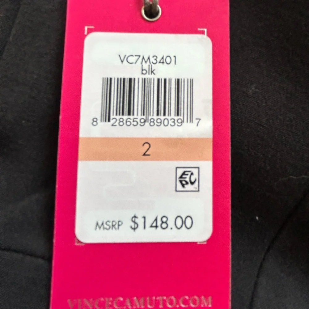 Vince Camuto Black Off Shoulder Foldover Cocktail Dress NWT Size 2 - Picture 6 of 13